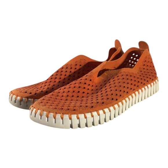 Isle Jacobsen Shoes - Ilse Jacobsen Women's Tulip 139 HORNBAEK Camelia Orange Slip-on Shoe Size 7.5